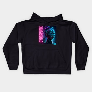 cyberpunk girl Kids Hoodie